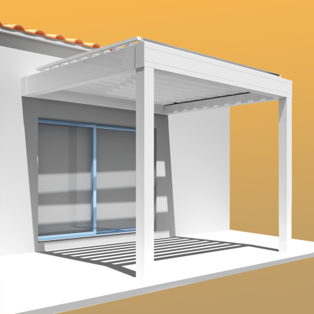 Pérgola bioclimática LEVANTE 4,00x4,088 M Motorización con pistón eléctrico y mando a distancia INTERSUN - 4