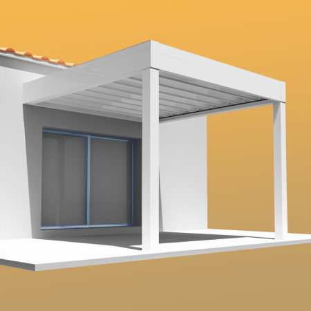 Pérgola bioclimática SIROCO 4,50x4,109 M Motorización con pistón eléctrico y mando a distancia INTERSUN - 5