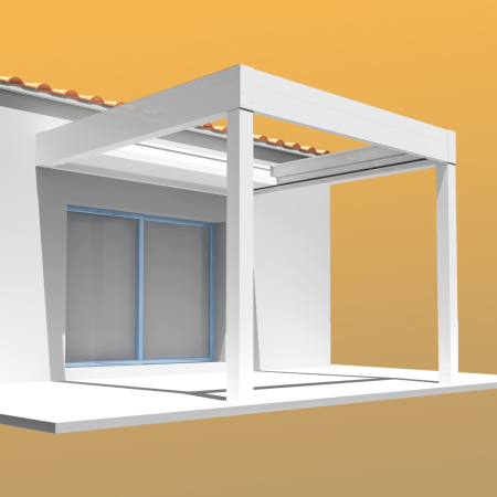 Pérgola bioclimática SIROCO 4,50x4,109 M Motorización con pistón eléctrico y mando a distancia INTERSUN - 6