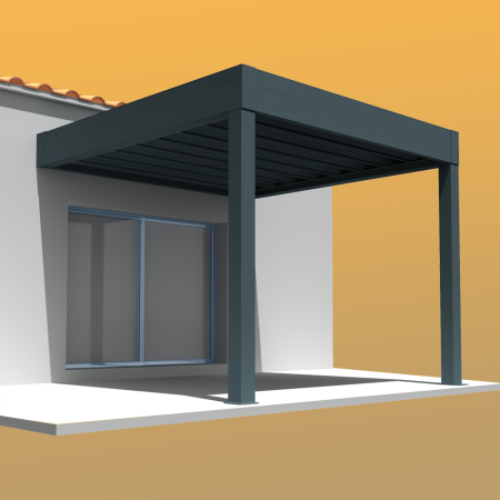 Pérgola bioclimática SIROCO 5,00x5,213 M Motorización con pistón eléctrico y mando a distancia INTERSUN - 3