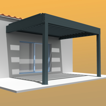 Pérgola bioclimática TRAMONTANA 4,50x6,037 M Motorización con pistón eléctrico y mando a distancia INTERSUN - 3