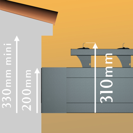 Pérgola bioclimática LEVANTE 4,00x4,088 M Motorización con pistón eléctrico y mando a distancia INTERSUN - 5