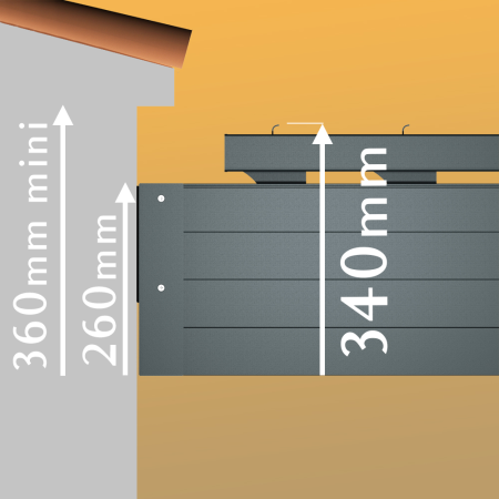 Pérgola bioclimática TRAMONTANA 4,50x4,987 M Motorización con pistón eléctrico y mando a distancia INTERSUN - 5