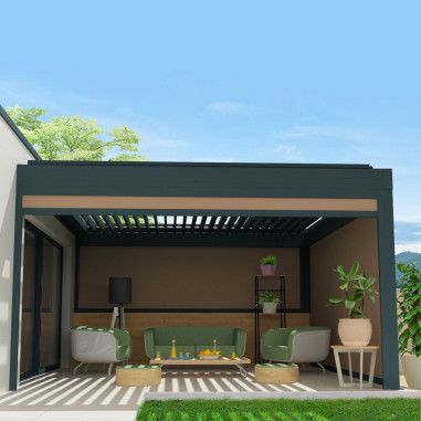 Toldo vertical compatible con pérgola TRAMONTANA 4,00x2,50 M INTERSUN - 1